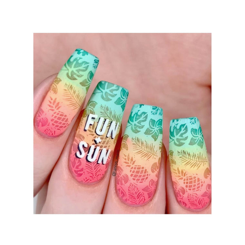 UberChic Beauty Seas The Day Stamping Plate Tan
