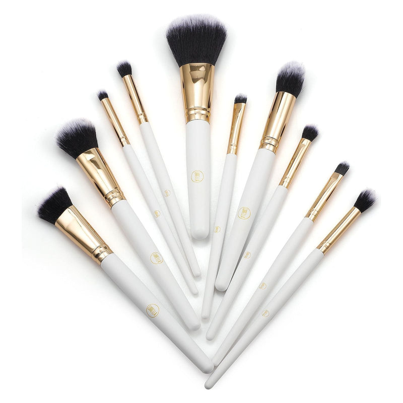Lurella Cosmetics Gold Rush Brush Set Antique White