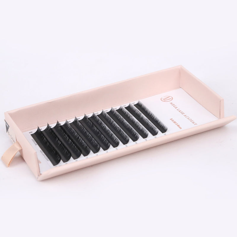 Mega Lash Academy 0.05 Cashmere Ultra Dark Volume Lash Trays White Smoke J / Mixed 7-14 mm
