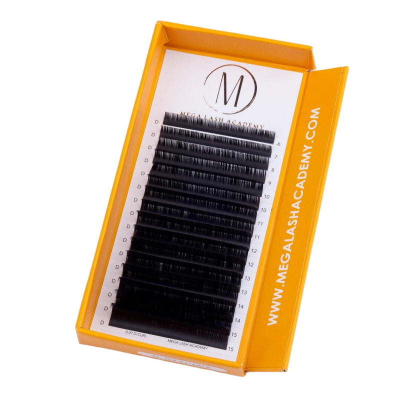 Mega Lash Academy 0.05 Cashmere Ultra Dark Volume Lash Trays Goldenrod C / Mixed 12-20 mm,C / 9,C / 10,C / 11,C / 12,C / 13,C / 14,C / 15,C / 16,CC / Mixed 6-15 mm,CC / Mixed 12-20 mm,CC / 9,CC / 10,CC / 11,CC / 12,CC / 13,CC / 14,CC / 15,CC / 16,D / Mixed 6-15 mm,D / Mixed 12-20 mm,D / 9,D / 10,D / 11,D / 12,D / 13,D / 14,D