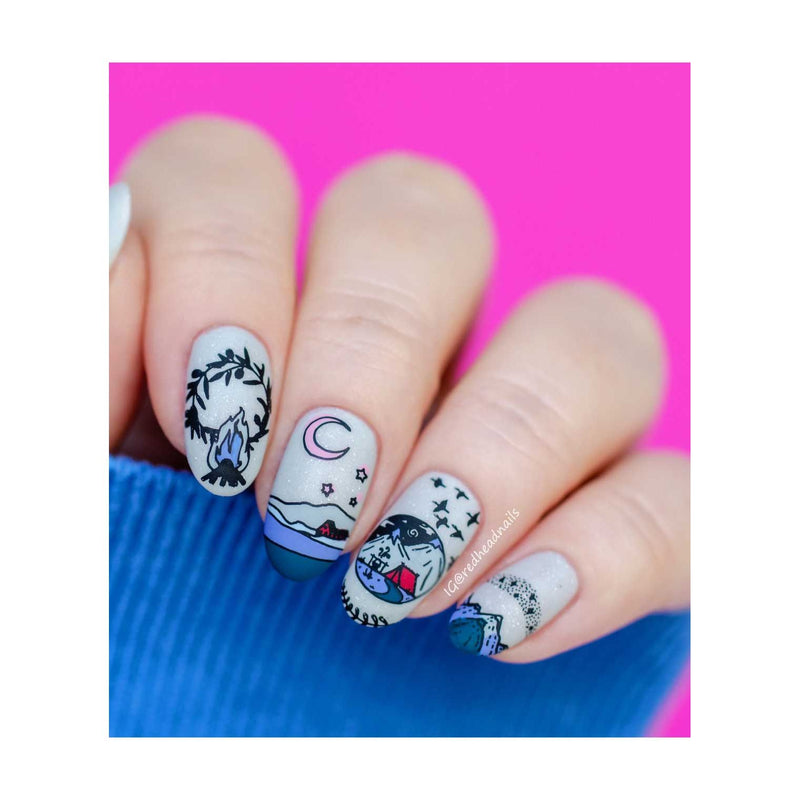 UberChic Beauty Woodland Chic-02 Stamping Plate Dark Cyan