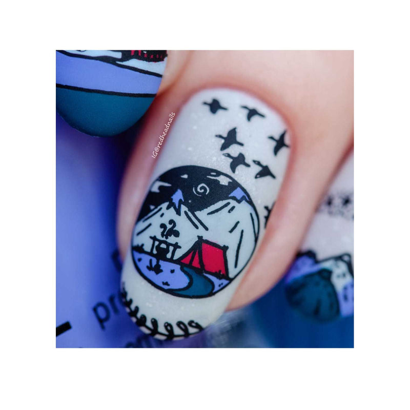 UberChic Beauty Woodland Chic-02 Stamping Plate Dark Slate Blue