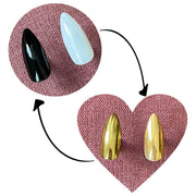 minimanimoo Magic Mirror Chrome Powder Gold Nail Polish Dim Gray