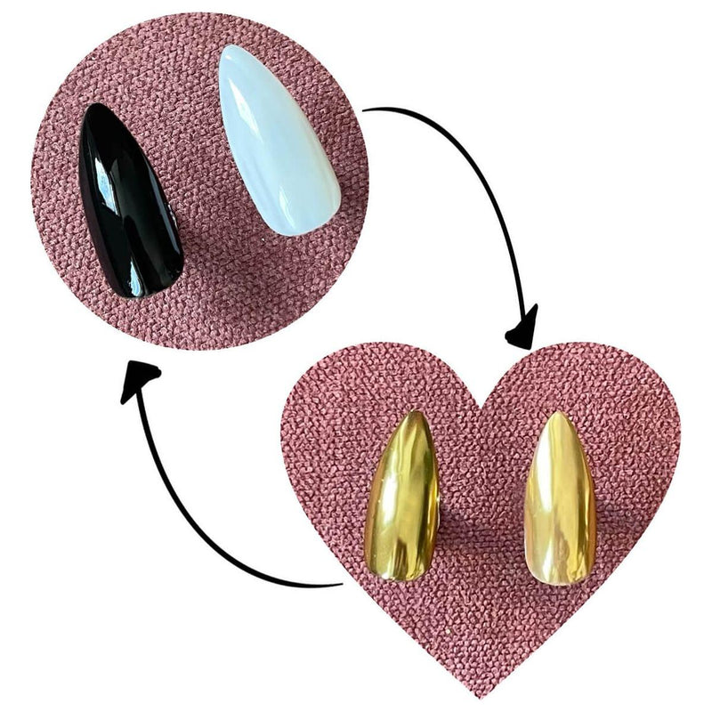 minimanimoo Magic Mirror Chrome Powder Gold Nail Polish Dim Gray