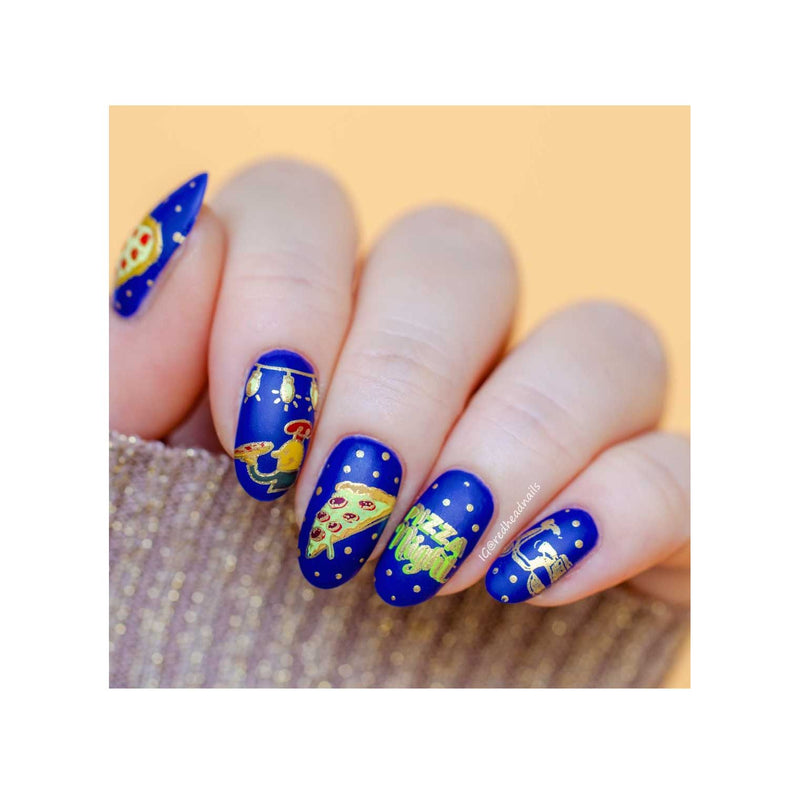 UberChic Beauty Pizza My Heart Stamping Plate Tan