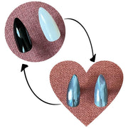 minimanimoo Magic Mirror Chrome Powder Aqua Nail Polish Dim Gray