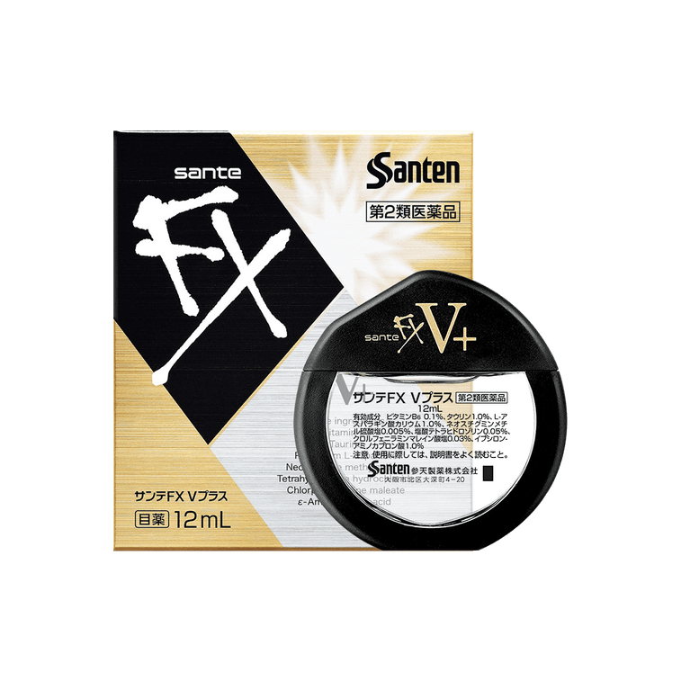 AsiaBeautyMall Santen Sante FX V Plus Eye Drop Eye Drops Black