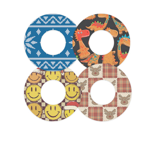Peelz North Pole Crew Variety Patch  Tape Designed for the FreeStyle Libre 2 - Pump Peelz Patch Medical Tape White Smoke 12-Pack Libre 2 (Set of 12 Patches),4-Pack Libre 2 (Set of 4 Patches)