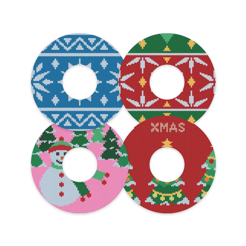 Peelz Ugly Sweater Variety Patch Tape Designed for the FreeStyle Libre 3 Plus & Lingo  - Pump Peelz Patch Medical Tape White Smoke 12-Pack (Set of 12 Patches),4-Pack (Set of 4 Patches)