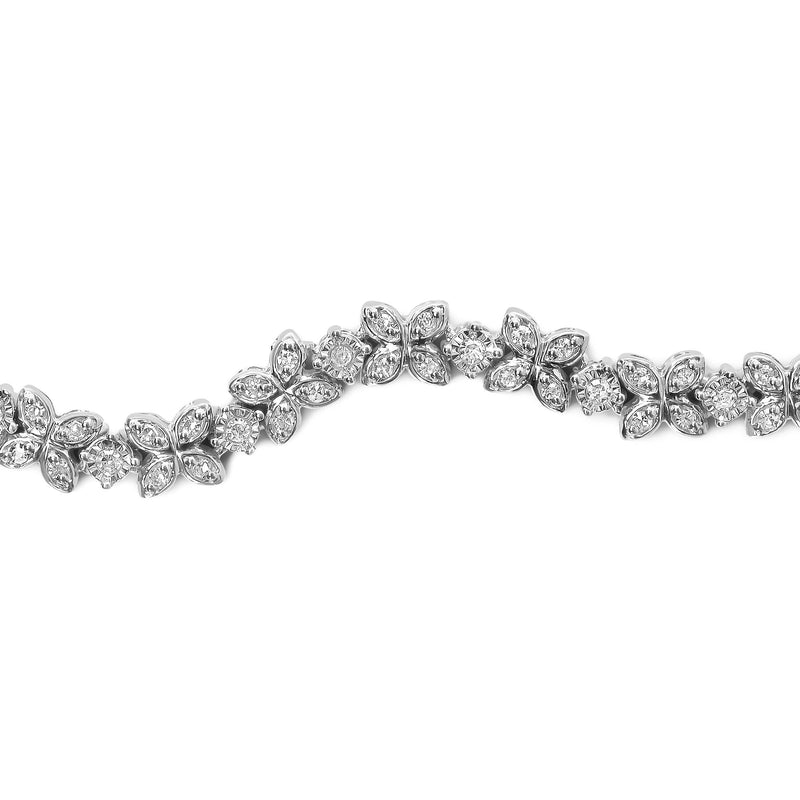 Bids.com .925 Sterling Silver 1/4 Cttw Diamond Marquise Shaped Link 4"-10" Adjustable Bolo Bracelet (I-J Color, I1-I2 Clarity) Bracelets White Smoke 7 / Yellow Sterling Silver,7 / White.Sterling Silver,7 / Yellow.Sterling Silver