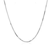 Bids.com 10k White Gold Classic Box Chain 1.0mm Necklaces White Smoke 16 / White Gold,18 / White Gold,20 / White Gold,22 / White Gold,24 / White Gold,30 / White Gold,One / White Gold