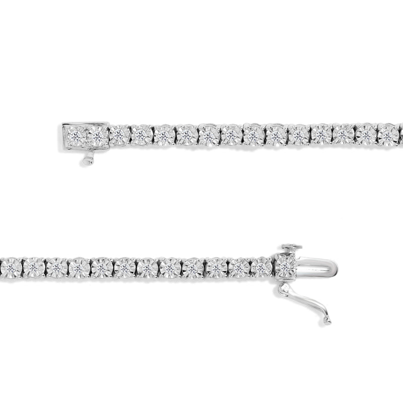 Bids.com .925 Sterling Silver 1.0 Cttw Miracle-Set Diamond Round Faceted Bezel Tennis Bracelet (I-J Color, I3 Clarity) - 7" Bracelets White Smoke 7 / Yellow.Sterling Silver,8 / Yellow.Sterling Silver,8 / Rose.Sterling Silver,7 / Rose.Sterling Silver,8 / White.Sterling Silver,7 / White.Sterling Silver,6 / White.Sterling Silver,6 / Yellow.Sterling Silver,6 / Rose.Sterling Silver,9 / Yellow.Sterling S