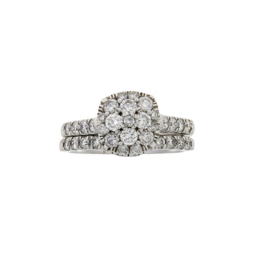 Bids.com 1.30ct Diamond Engagement Ring Set 10KT White Gold Rings White Smoke 7.0