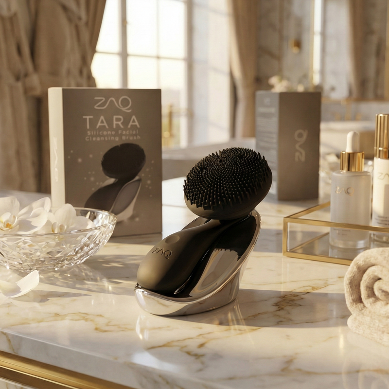 ZAQ Skin & Body Tara Sonic Facial Cleansing Brush Skin Care Tan Black