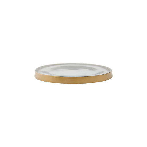 Rosy Rings Glass Signature Botanical Candle Plate Candle Plate Light Gray