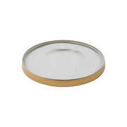 Rosy Rings Glass Signature Botanical Candle Plate Candle Plate Light Gray