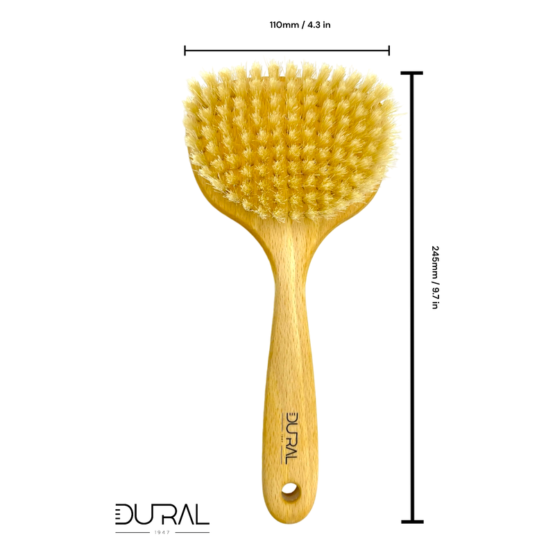 Dural Dural Beech wood sauna & massage brush with pure boar bristles Bathing Accessories Goldenrod