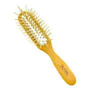 Dural Dural Beech wood rubber cushion hair brush with long wooden pins Hair Brush Sandy Brown