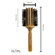 Dural Dural Beech wood Round-Styler hair brush with boral bristles - 18 rows Hair Brush Black