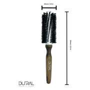 Dural Dural Quick-Styler Beech wood hairbrush with boar bristles - 12 rows Hair Brush Black