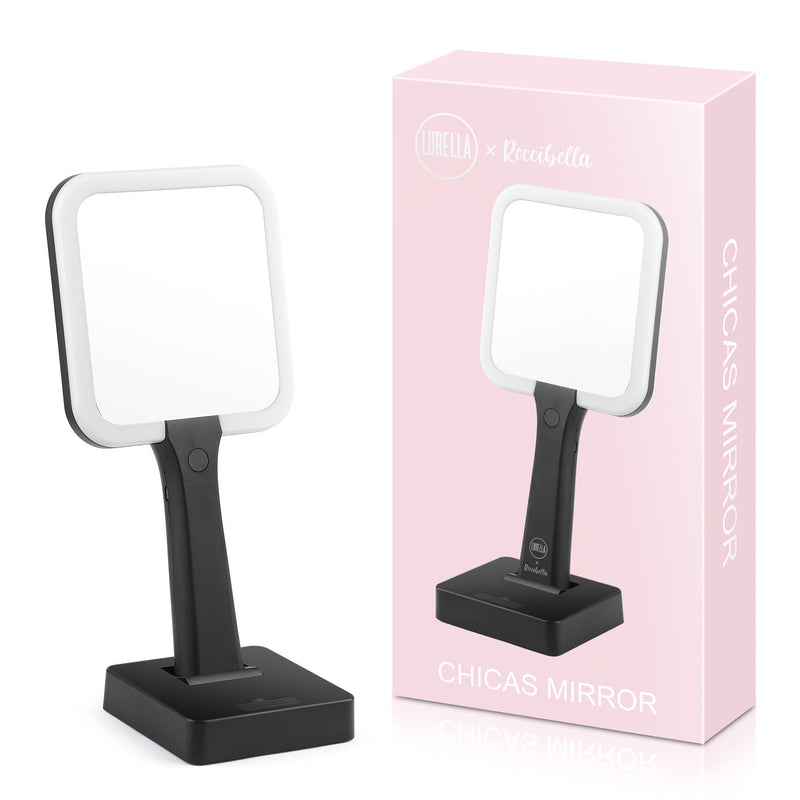 Lurella Cosmetics Chicas Mirror Handheld Mirror Dark Slate Gray Black