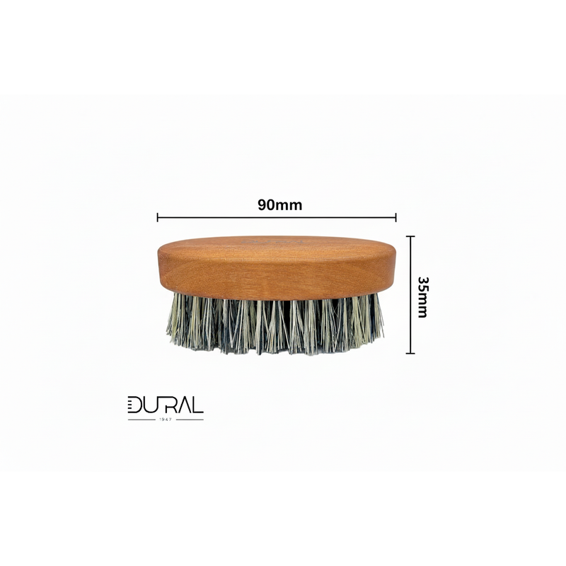 Dural Dural Pear Wood Beard Brush With Pure Tampico Fiber - 7 Rows 90x35mm Beard Brush