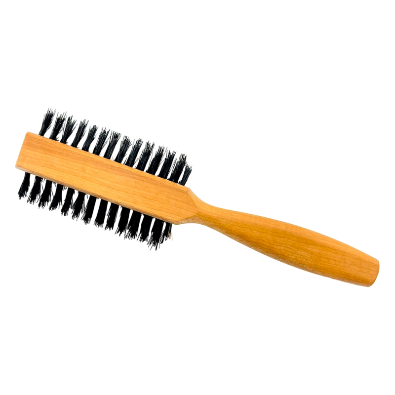 Dural Dural Pear wood half round hair brush with boar bristles - 7 rows Hair Brush Goldenrod