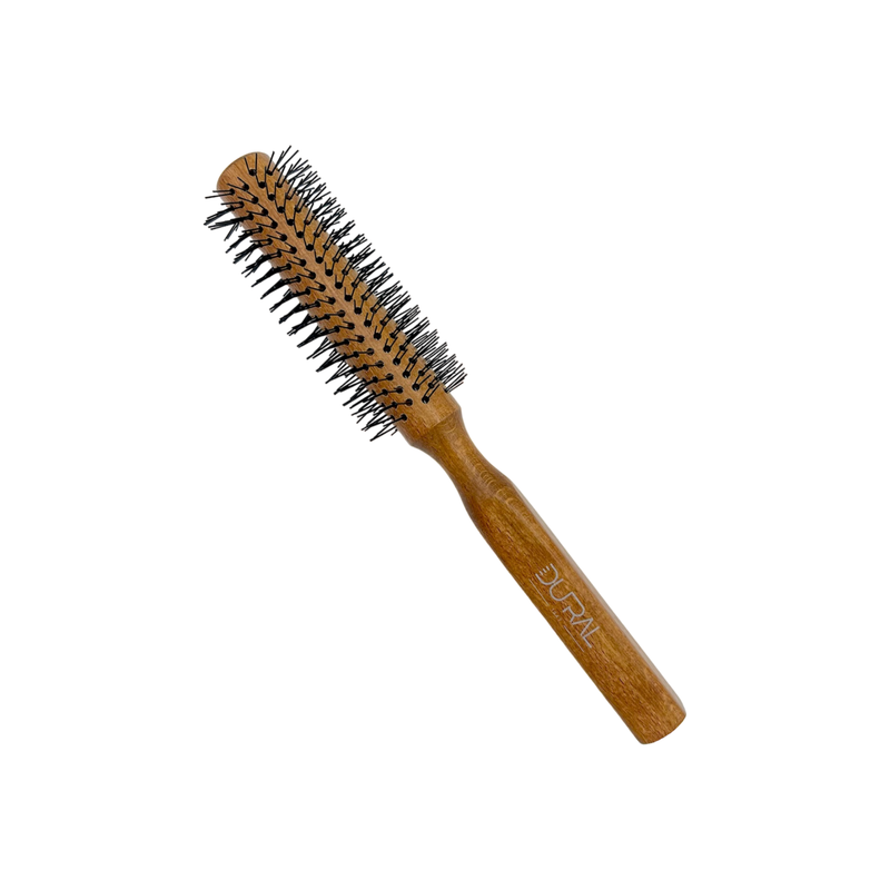 Dural Dural Beech wood round-styler hair brush with nylon pins - 14 rows Hair Brush Sienna