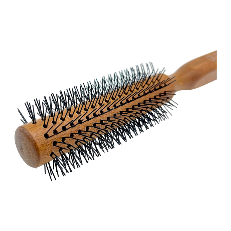 Dural Dural Beech wood round-styler hair brush with nylon pins - 14 rows Hair Brush Sienna