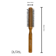 Dural Dural Beech wood round-styler hair brush with nylon pins - 14 rows Hair Brush Sienna