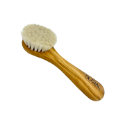 Dural Dural Olive wood face & skin brush with natural goats hair Skin Brush Dark Khaki