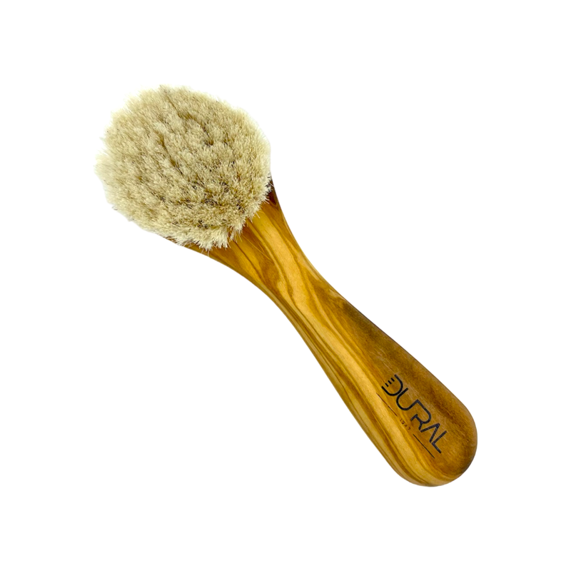 Dural Dural Olive wood face & skin brush with natural goats hair Skin Brush Dark Goldenrod