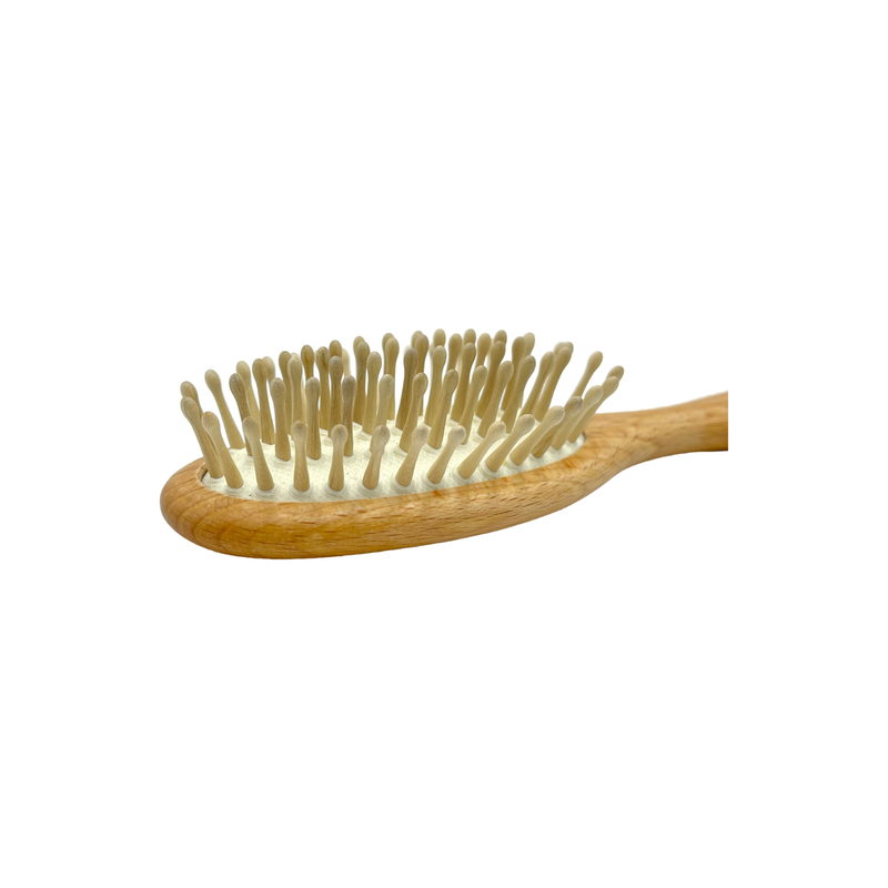 Dural Dural Beech wood rubber cushion hair brush with wooden pins Hair Brush Dark Khaki