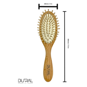 Dural Dural Beech wood rubber cushion hair brush with wooden pins Hair Brush Dark Khaki