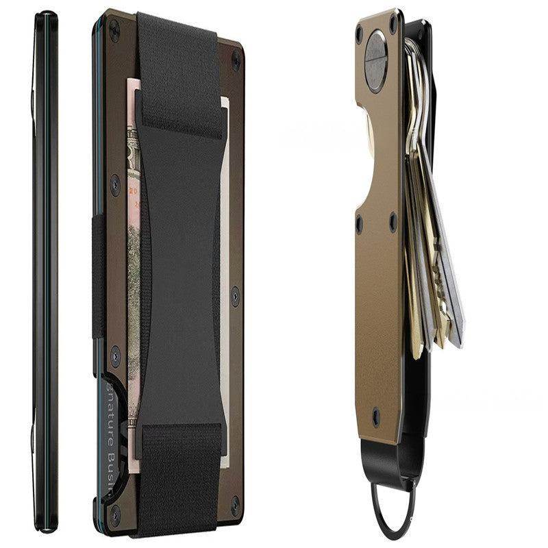 SmartPursue™ Carbon Fiber Wallet - RFID Blocking Metal Card Holder Card Wallet White Smoke Set2