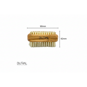 Dural Dural Olive wood hand & nail brush with natural bristles - 6/8 rows 90mm Nail Brush Dark Khaki