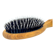 Dural Dural Olive wood rubber cushion hair brush with boar bristles and nylon Hair Brush Black