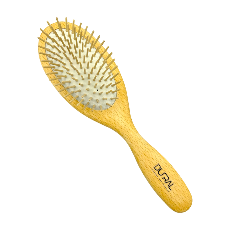 Dural Dural Beech wood rubber cushion hair brush with wooden pins Hair Brush Dark Khaki