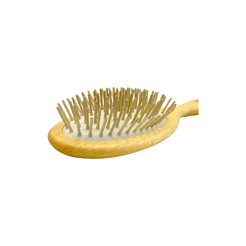 Dural Dural Beech wood rubber cushion hair brush with wooden pins Hair Brush Dark Khaki