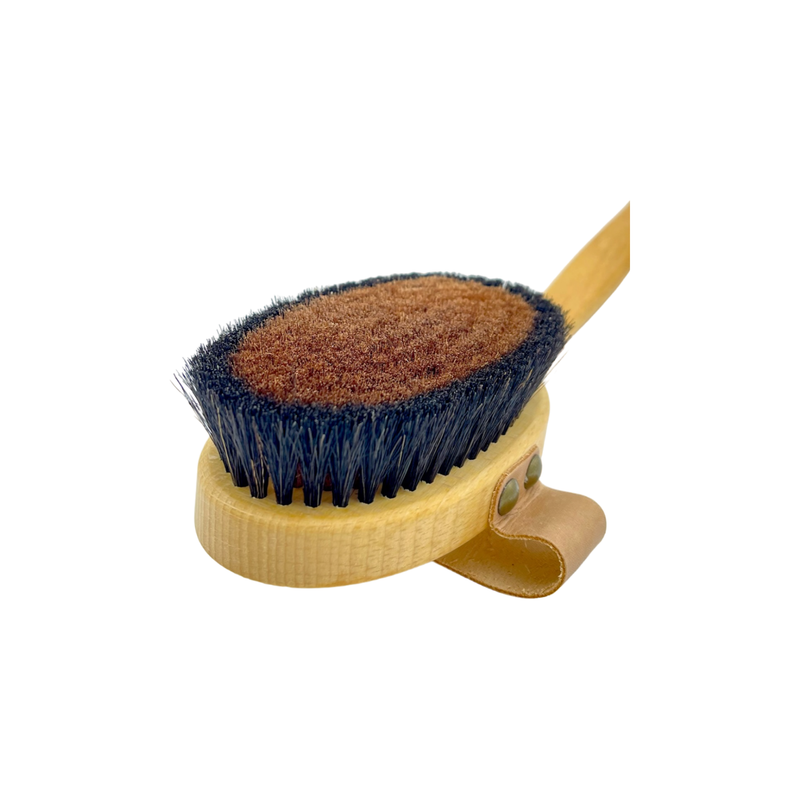 Dural Dural Beech wood ionic body brush - bronze wire & horse hair Body Brush Dark Khaki