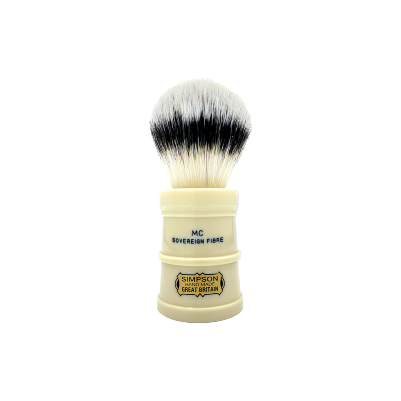 Simpsons Simpson Milk Churn Sovereign Grade Synthetic Fibre Shaving Brush Shaving Brush Light Gray