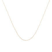 Bids.com Solid 10K Yellow Gold 0.5mm Slim and Dainty Unisex 18" Rope Chain Necklace Necklaces White Smoke Rose.Gold / 18,Rose.Gold / 16,Rose.Gold / 20