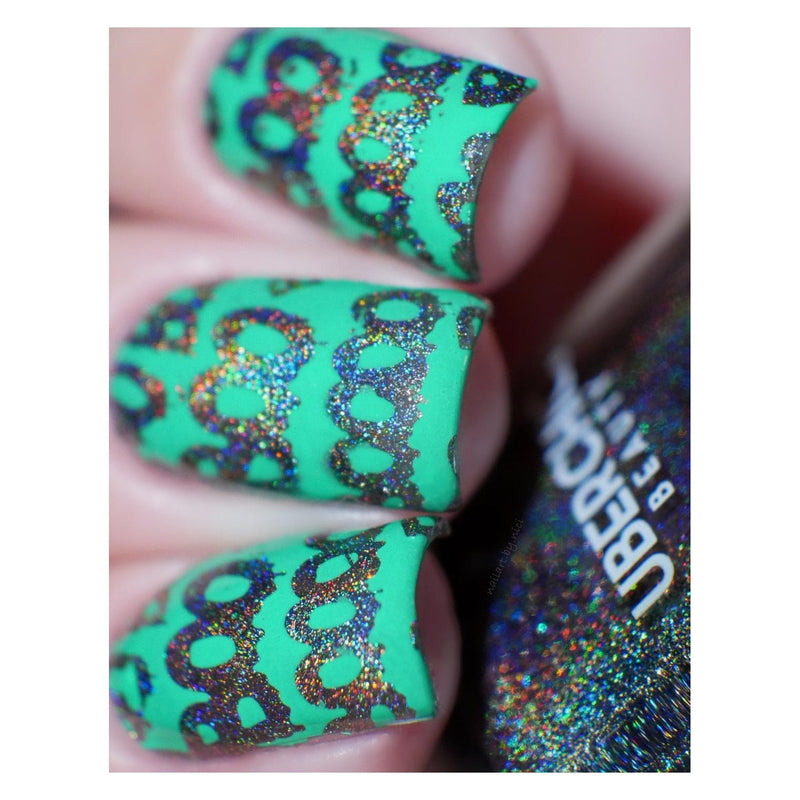 UberChic Beauty Halloween-08 Stamping Plate Gray