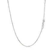 Bids.com 10k White Gold Cable Chain 1.1mm Necklaces White Smoke 16 / White Gold,18 / White Gold,20 / White Gold,One / White Gold
