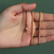 Bids.com 14k Yellow Gold 2.8mm Light Weight Wheat Chain Necklaces Dark Slate Gray 18 / Yellow Gold,20 / Yellow Gold,22 / Yellow Gold,24 / Yellow Gold