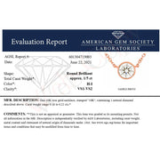 Bids.com AGS Certified 10K Rose Gold 1/5 Cttw Bezel Set Round Diamond Solitaire 16-18" Adjustable Pendant Necklace (H-I Color, VS1-VS2 Clarity) Necklaces White Smoke Rose.Gold / 18