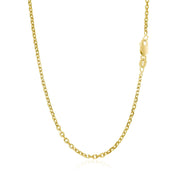 Bids.com 18k Yellow Gold Diamond Cut Cable Link Chain (1.90 mm) Necklaces White Smoke 18 / Yellow Gold,20 / Yellow Gold,24 / Yellow Gold
