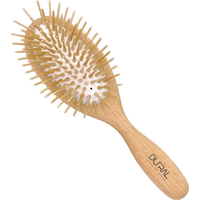 Dural Dural Cushion Brush with Extra Long Wooden Pins Hair Brush Tan