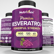 Nutrivein Nutrivein Premium Resveratrol 1450mg - 120 Capsules RP-IIR3-VE7F Lavender
