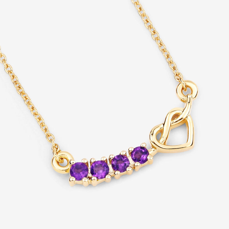 Bids.com 0.24 Carat Genuine Amethyst .925 Sterling Silver Necklace Necklaces White Smoke size 18.00